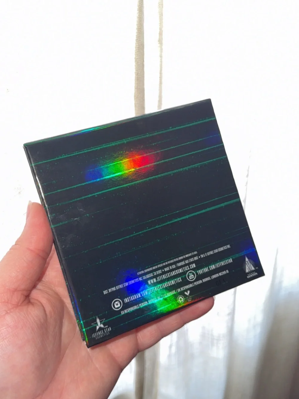 Jeffree Star Mini Controversy Palette - Black with Holographic Accents